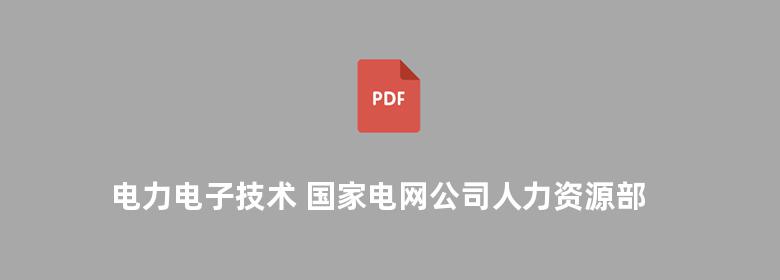 电力电子技术 国家电网公司人力资源部组编   2010